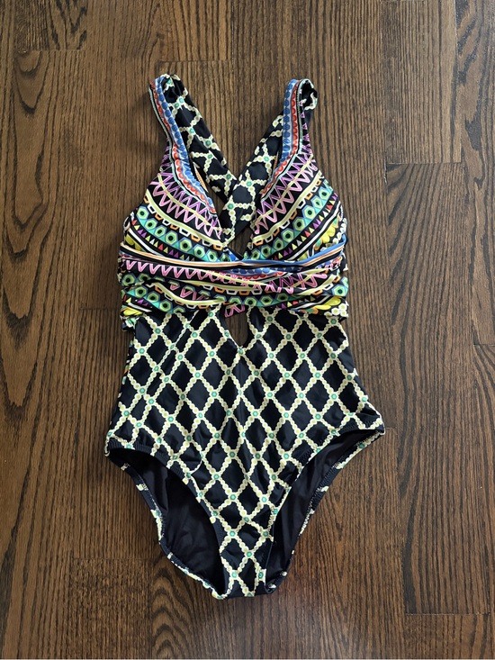 Trina Turk Other - Trina Turk Black One-Piece Swim with Multicolor Tribal Accents